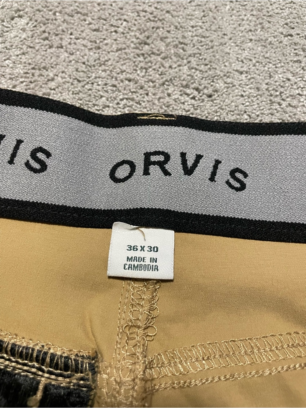 Orvis Tech Pants Mens 36x30 Walnut Water Repellent Stretch Hiking 1716851 - Picture 6 of 16